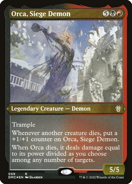 Orca, Siege Demon, Magic card DMC 59 — Dominaria United Commander set