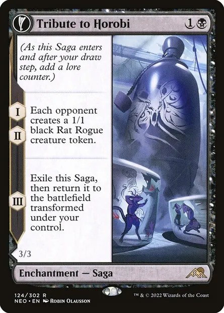 Tribute to Horobi // Echo of Death's Wail, Magic card NEO 124 — Kamigawa: Neon Dynasty set