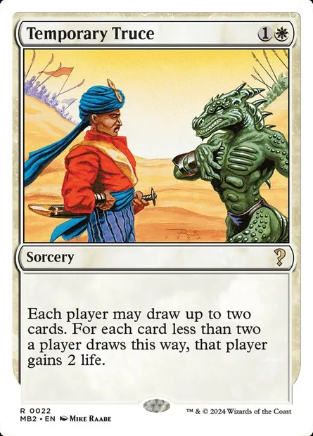 Temporary Truce, Magic card MB2 22 — Mystery Booster 2 set