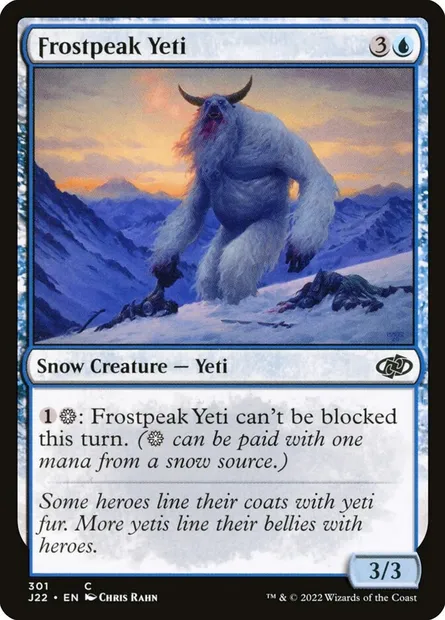 Frostpeak Yeti, Magic card J22 301 — Jumpstart 2022 set