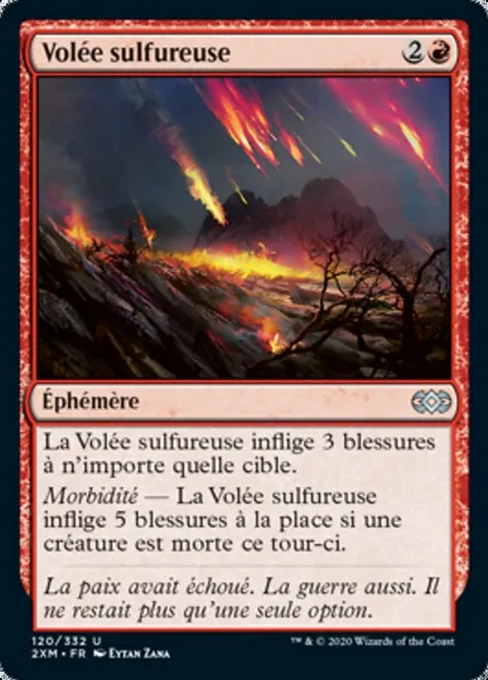 Volée sulfureuse, carte Magic 2XM 120 — extension Double Masters