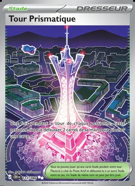Tour Prismatique, carte Pokémon CRI 111 — extension Chaos Ascendant
