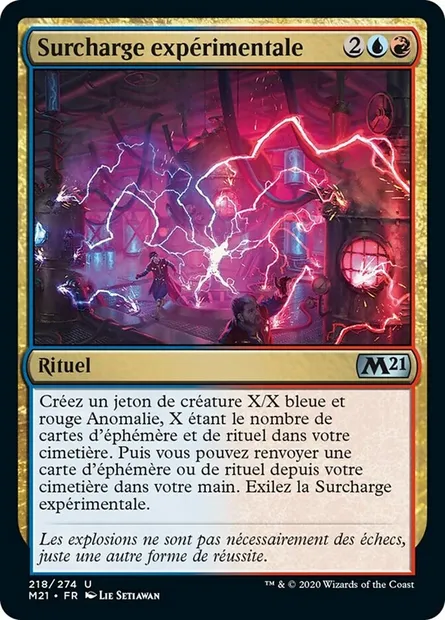 Surcharge expérimentale, carte Magic M21 218 — extension Core Set 2021