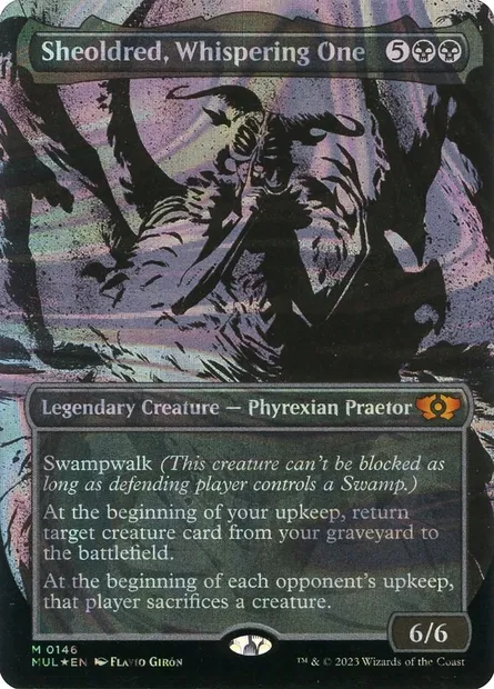 Sheoldred, Whispering One, Magic card MUL 146 — Multiverse Legends set
