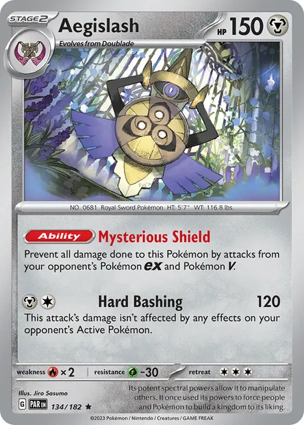 Aegislash, Pokémon card PAR 134 — Paradox Rift set