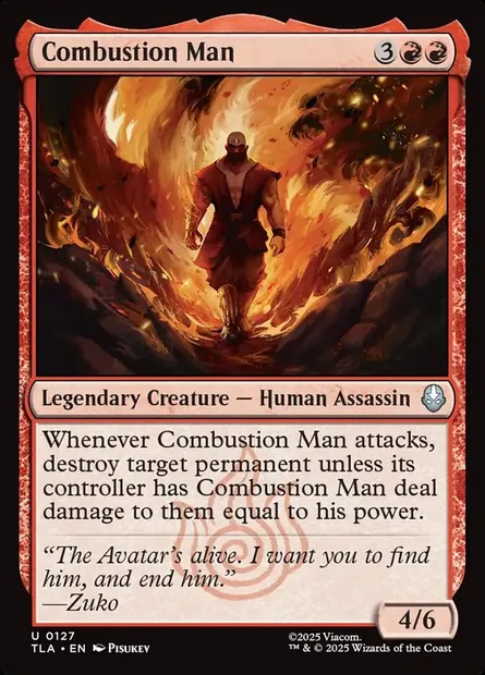 Combustion Man, Magic card TLA 127 — Avatar: The Last Airbender set