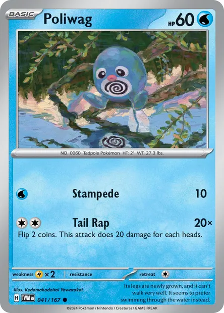 Poliwag, Pokémon card TWM 041 — Twilight Masquerade set