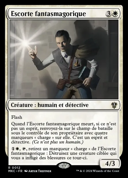 Escorte fantasmagorique, carte Magic MKC 12 — extension Murders at Karlov Manor Commander