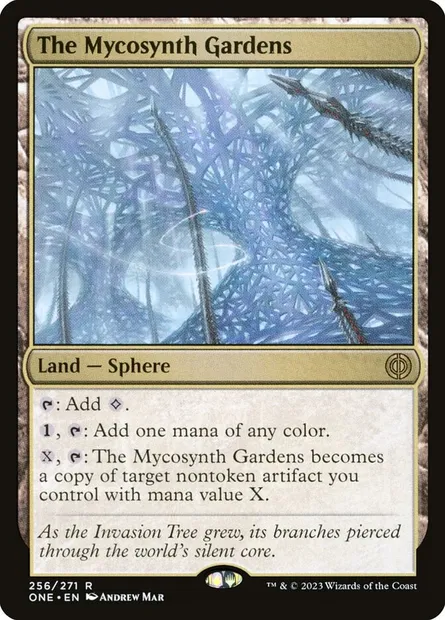 The Mycosynth Gardens, Magic card ONE 256 — Phyrexia: All Will Be One set