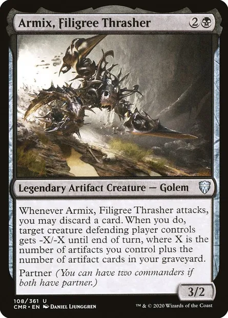 Armix, Filigree Thrasher, Magic card CMR 108 — Commander Legends set