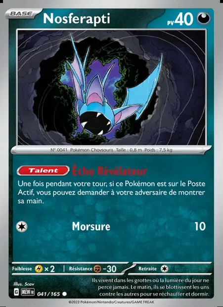 Nosferapti, carte Pokémon MEW 041 — extension 151