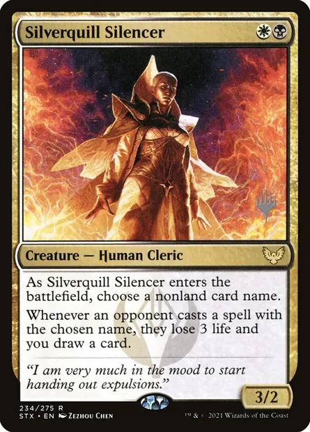 Silverquill Silencer, Magic card PSTX 234p — Strixhaven: School of Mages Promos set