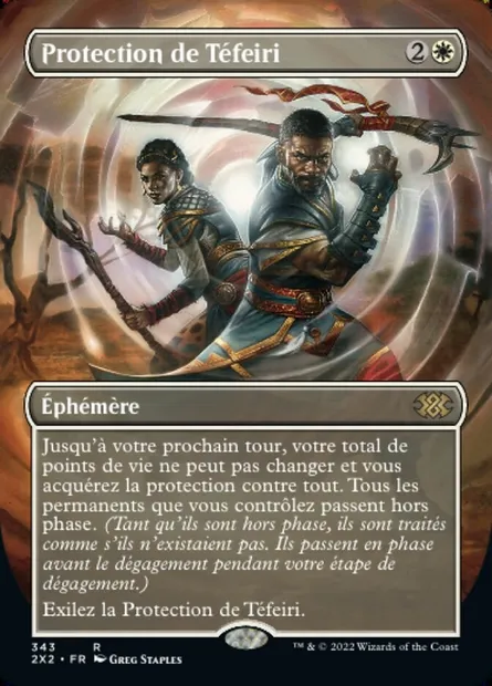 Protection de Téfeiri, carte Magic 2X2 343 — extension Double Masters 2022