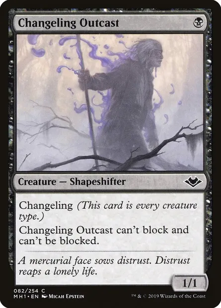 Changeling Outcast, Magic card MH1 82 — Modern Horizons set