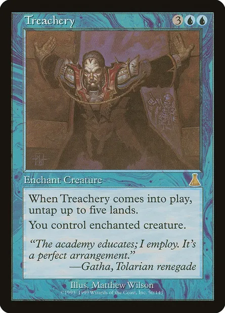 Treachery, Magic card UDS 50 — Urza's Destiny set