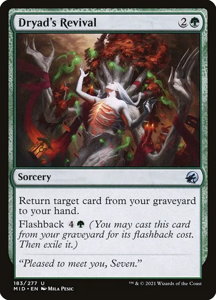 Dryad's Revival, Magic card MID 183 — Innistrad: Midnight Hunt set