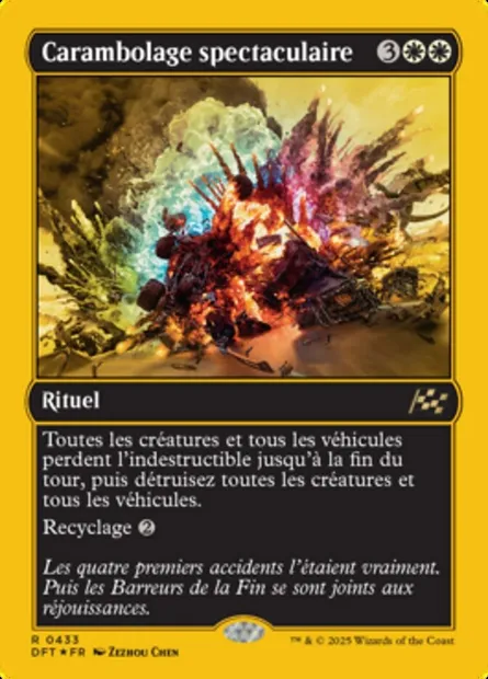 Carambolage spectaculaire, carte Magic DFT 433 — extension Aetherdrift
