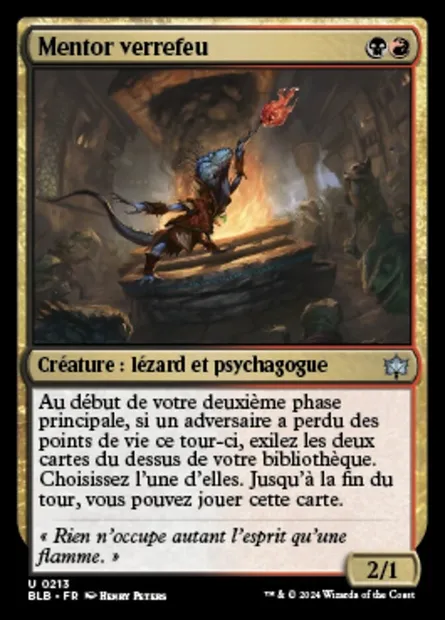 Mentor verrefeu, carte Magic BLB 213 — extension Bloomburrow