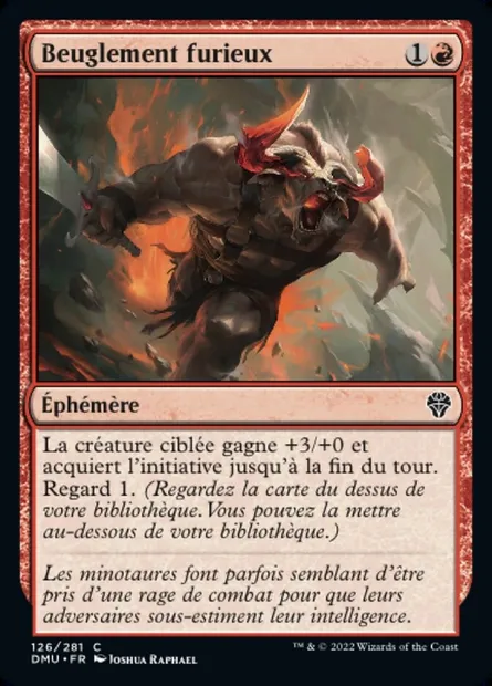 Beuglement furieux, carte Magic DMU 126 — extension Dominaria Uni