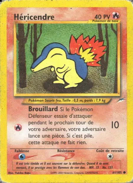 Héricendre, carte Pokémon NDE 61 — extension Neo Destiny