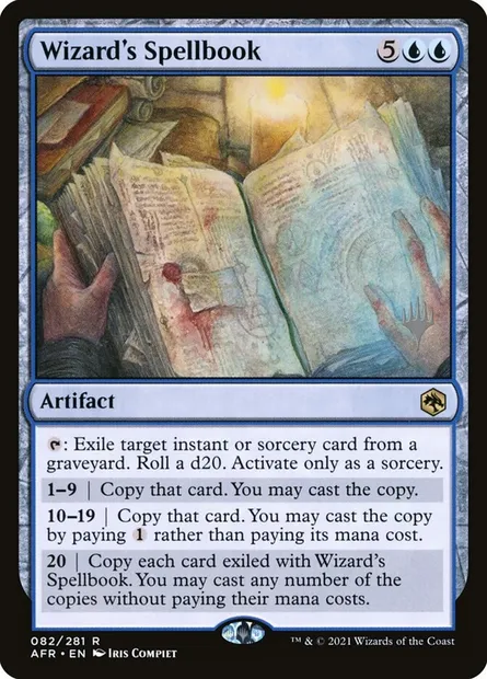 Wizard's Spellbook, Magic card PAFR 82p — Adventures in the Forgotten Realms Promos set