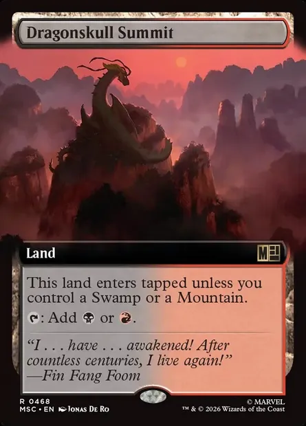 Dragonskull Summit, Magic card MSC 468 — Marvel Super Heroes Commander set