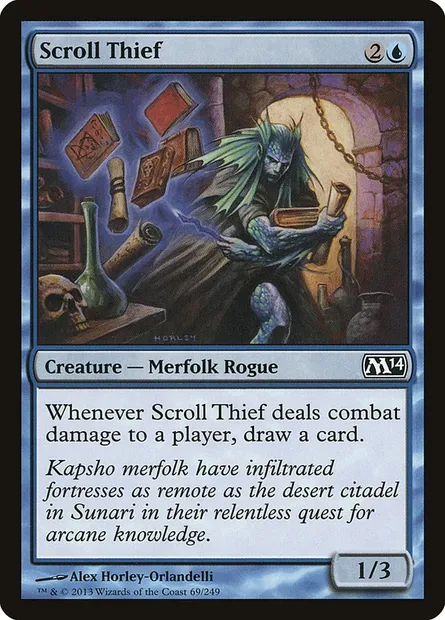 Scroll Thief, Magic card M14 69 — Magic 2014 set