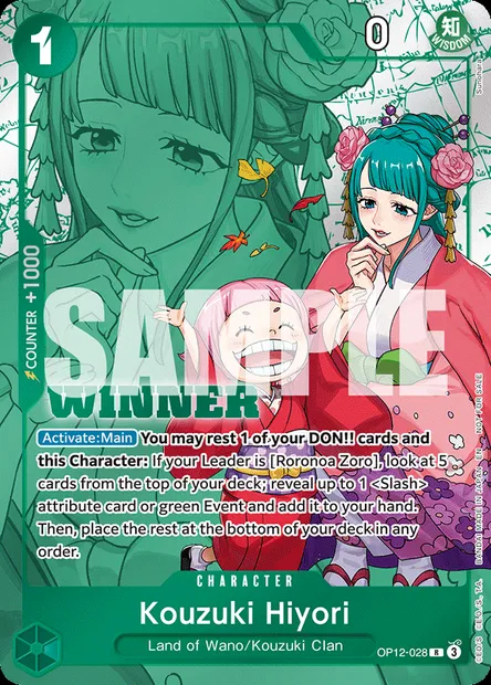 Kouzuki Hiyori, One Piece card OP12-028 — LEGACY OF THE MASTER set
