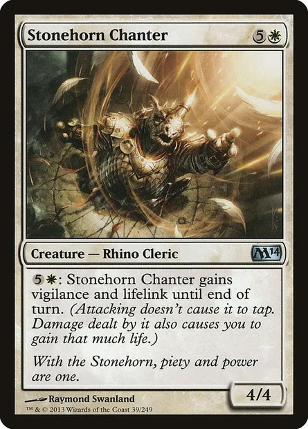 Stonehorn Chanter, Magic card M14 39 — Magic 2014 set
