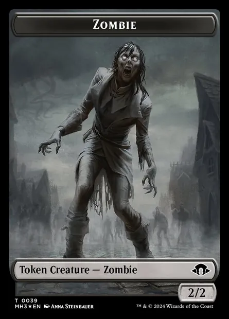 Zombie, carte Magic TMH3 39 — extension Modern Horizons 3 Tokens