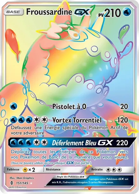 Froussardine GX, carte Pokémon GRI 151 — extension Gardiens Ascendants