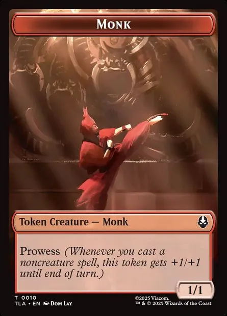 Monk, carte Magic TTLA 10 — extension Avatar: The Last Airbender Tokens