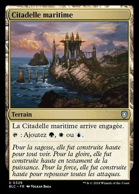 Citadelle maritime, carte Magic BLC 329 — extension Bloomburrow Commander