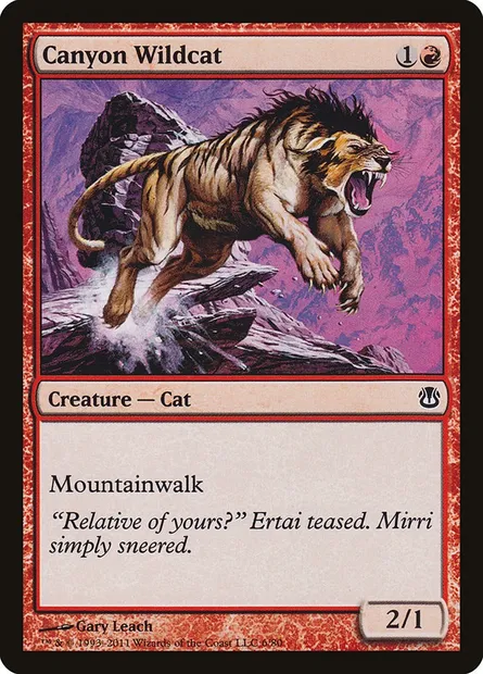 Canyon Wildcat, Magic card DDH 6 — Duel Decks: Ajani vs. Nicol Bolas set