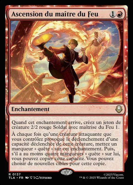 Ascension du maître du Feu, carte Magic TLA 137 — extension Avatar: The Last Airbender