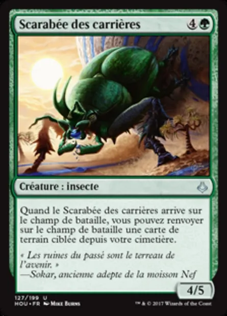 Scarabée des carrières, carte Magic HOU 127 — extension L’âge de la destruction