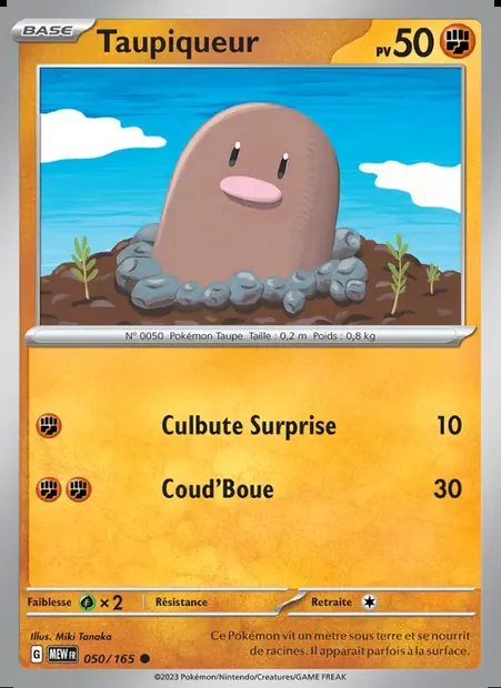 Taupiqueur, carte Pokémon MEW 050 — extension 151
