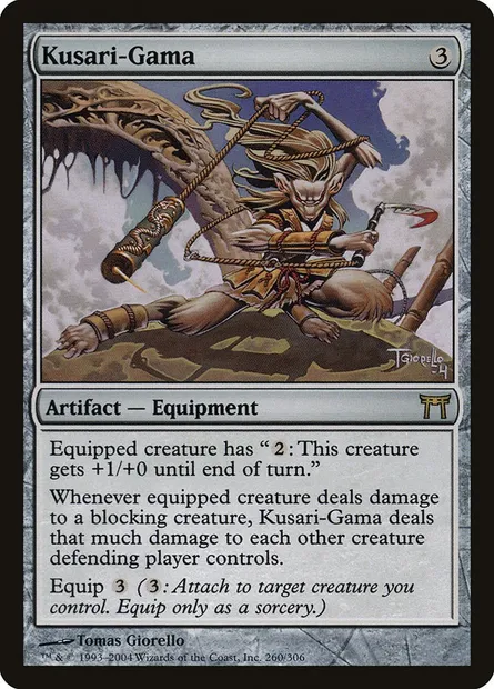 Kusarigama, carte Magic CHK 260 — extension Guerriers de Kamigawa