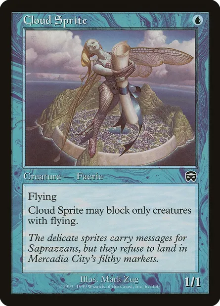 Farfadet des nuages, carte Magic MMQ 67 — extension Masques de Mercadia