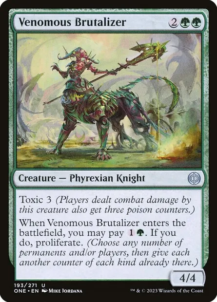 Venomous Brutalizer, Magic card ONE 193 — Phyrexia: All Will Be One set