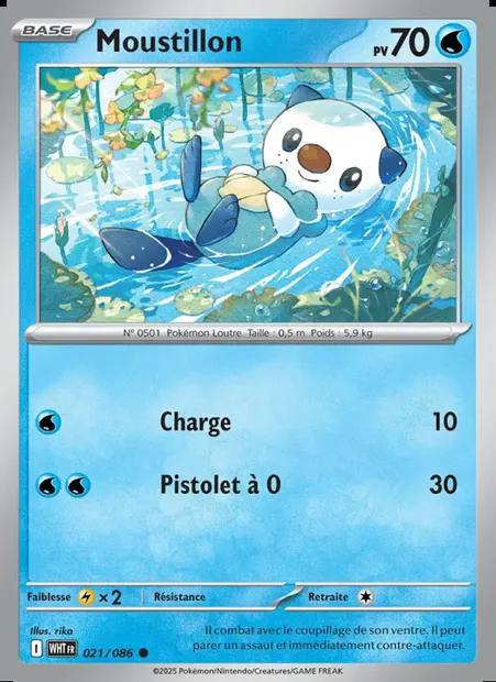 Moustillon, carte Pokémon WHT 021 — extension Flamme Blanche