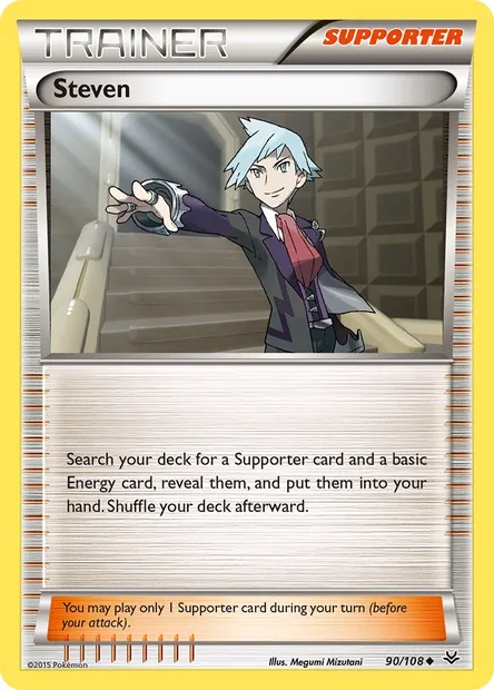 Steven, Pokémon card ROS 90 — Roaring Skies set