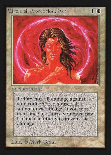 Cercle de protection : rouge, carte Magic CED 13 — extension Collectors' Edition