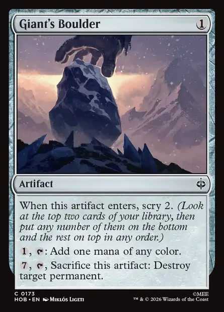 Giant's Boulder, Magic card HOB 173 — The Hobbit set