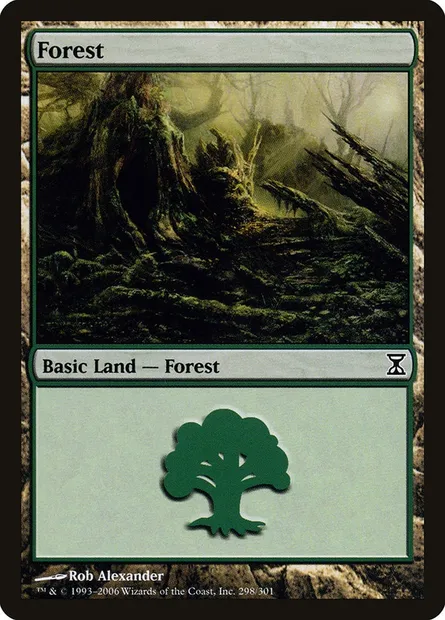 Forest, Magic card TSP 298 — Time Spiral set