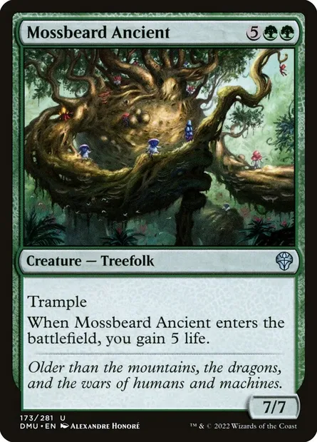 Mossbeard Ancient, Magic card DMU 173 — Dominaria United set