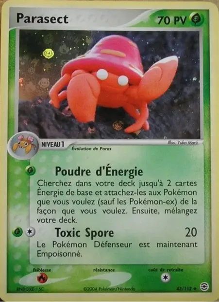 Parasect, carte Pokémon RG 43 — extension EX Rouge Feu & Vert Feuille