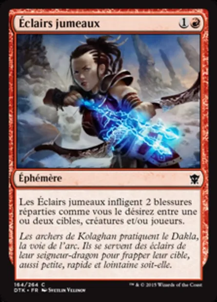 Éclairs jumeaux, carte Magic DTK 164 — extension Les Dragons de Tarkir