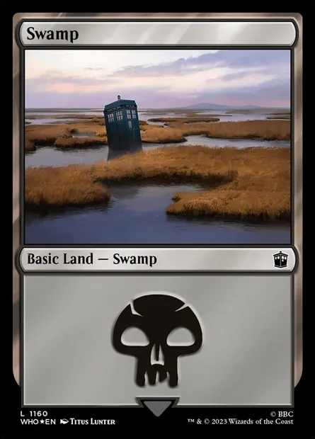 Swamp, Magic card WHO 1160 — Doctor Who set