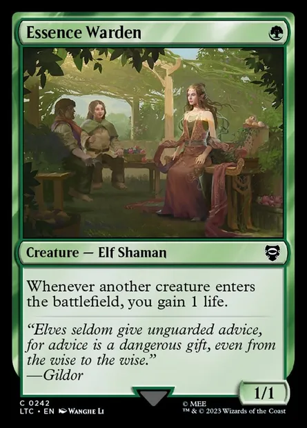 Essence Warden, Magic card LTC 242 — Tales of Middle-earth Commander set